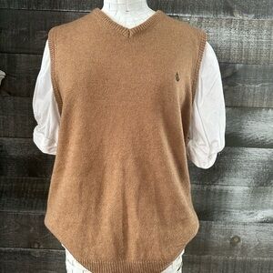 Volcom Brown V neck Sleeveless sweater vest